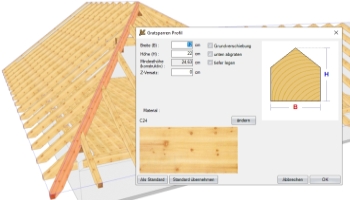 Krokiew narożną/koszową/dyl koszowy